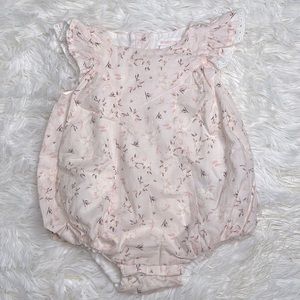 Shabby Chic Baby Girls Floral Romper